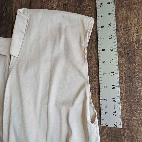 Modern Citizen Joanne Satin Sheen Knee Length Sleeveless Dress, S, Cream - Picture 7 of 11